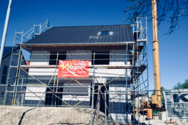 Neubau eines Einfamilienhauses in Massiver Bauweise als Effizienzhaus 55